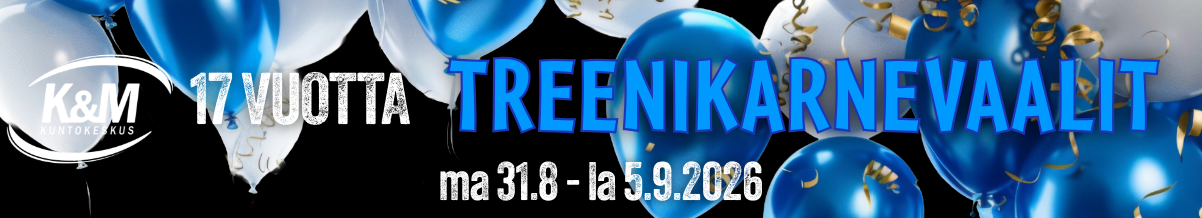 K&M 17 VUOTTA – TREENIKARNEVAALIT 31.8.–5.9.2026
